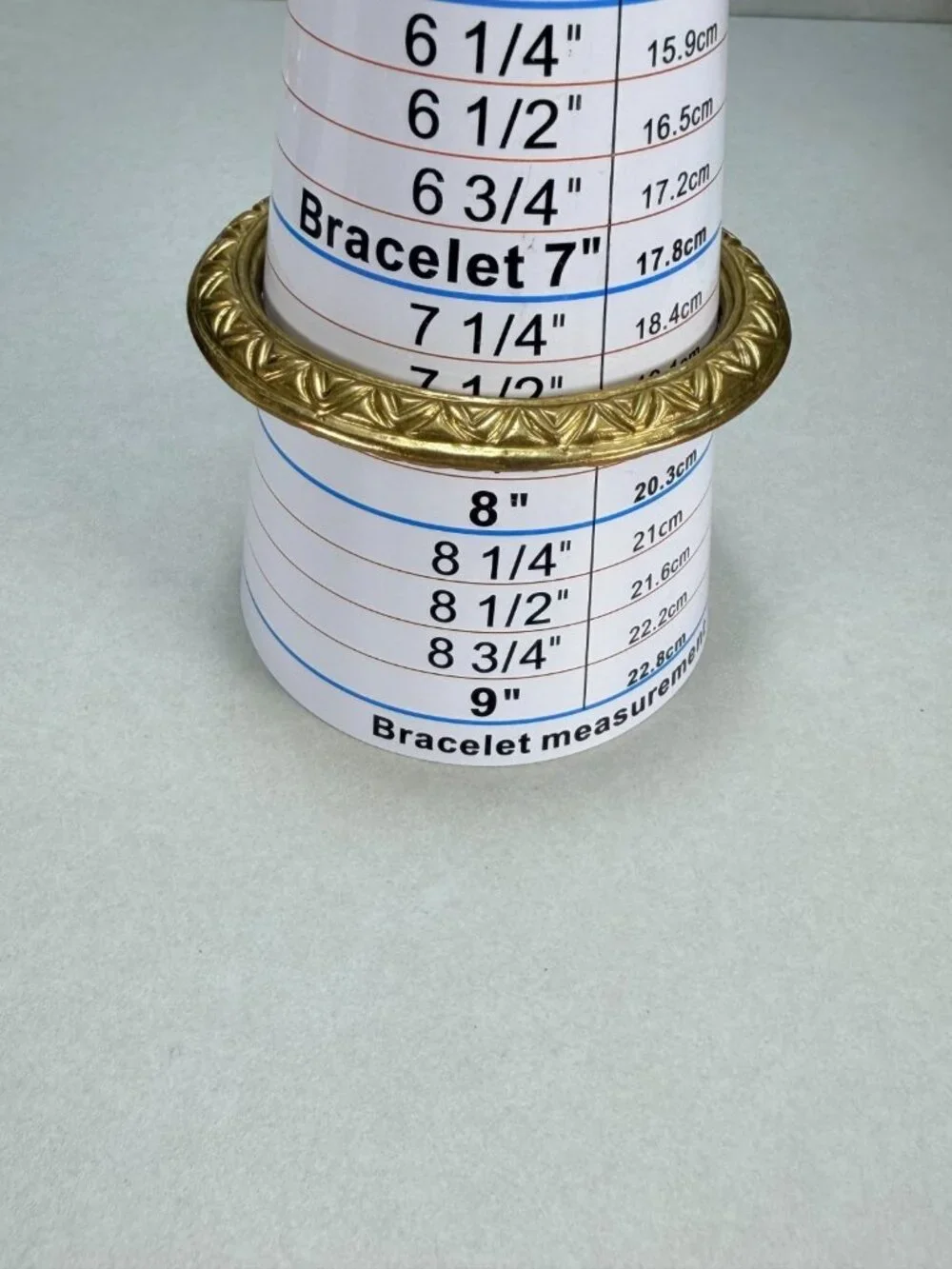 Vintage Solid Brass Etched Bangle Bracelet Geometric Tribal Boho Jewelry 7.75